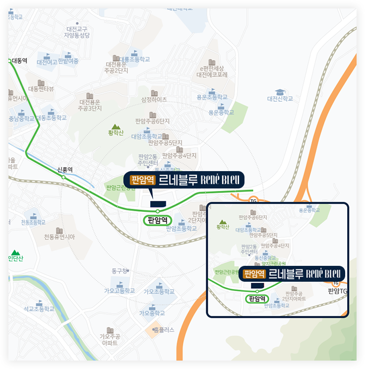 르네블루 입지환경